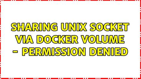 111 8. . Docker volume permission denied write
